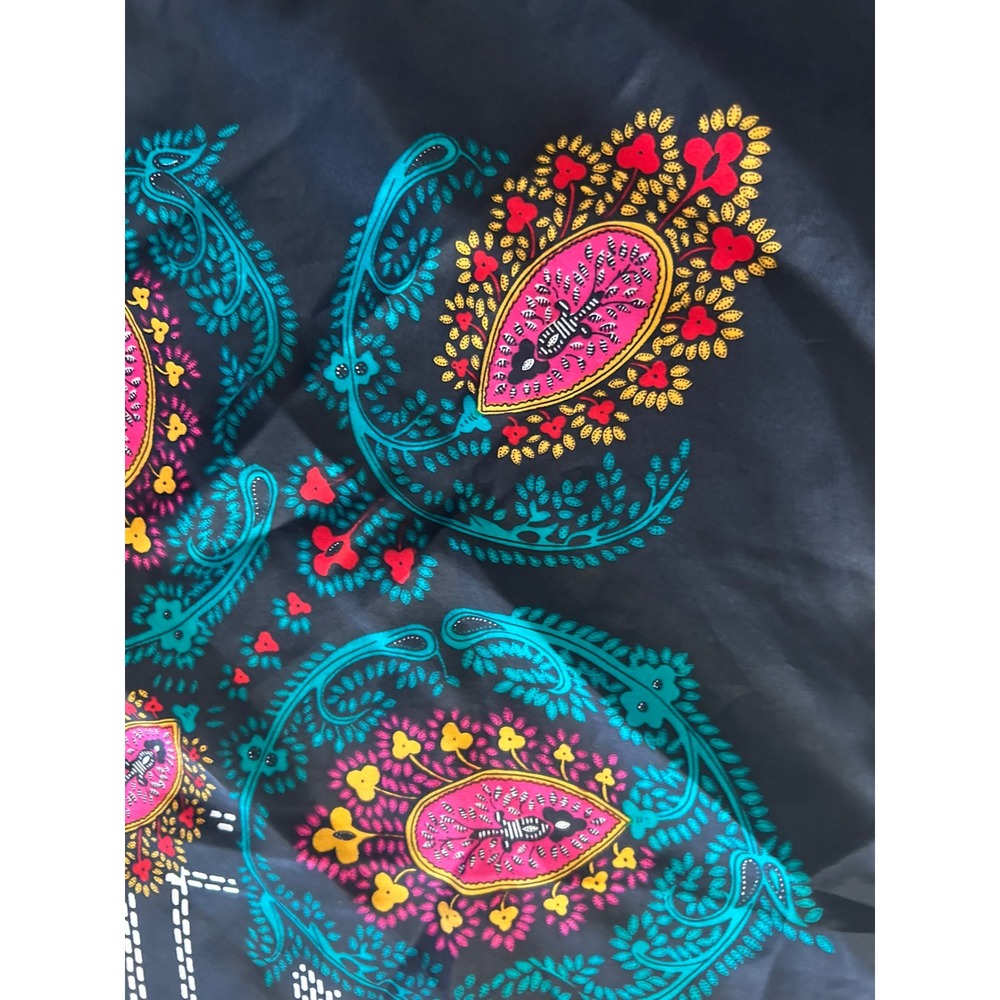 Vintage Diane von Furstenberg 100% Silk Square Scarf Paisley 42x42 Artsy Boho - Picture 6 of 9